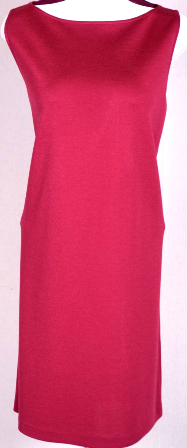 NWT ST JOHN Women’s Knit Pink Cherry Sleeveless Dress Sz XL