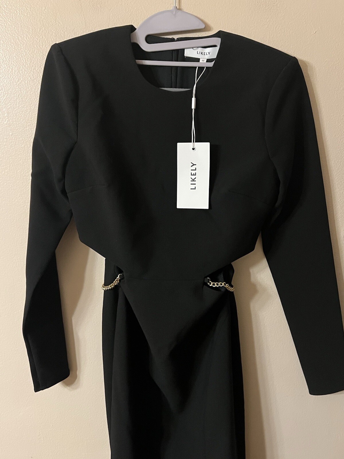 Likely Women’s Mikey Long Sleeve Maxi Length Gown Size 00 Black