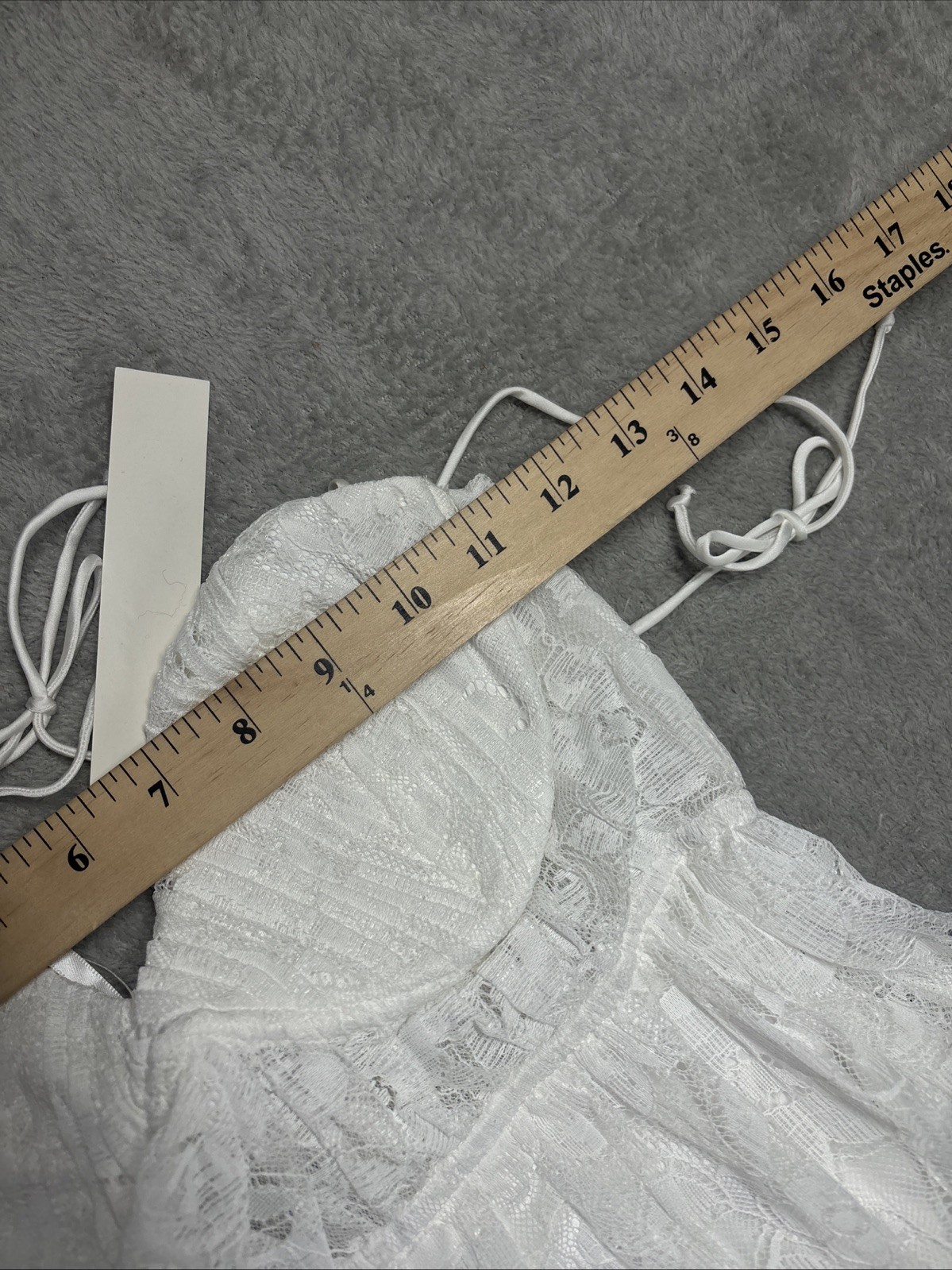NWT For Love and Lemons Lorena Maxi Dress White Lace Size Small