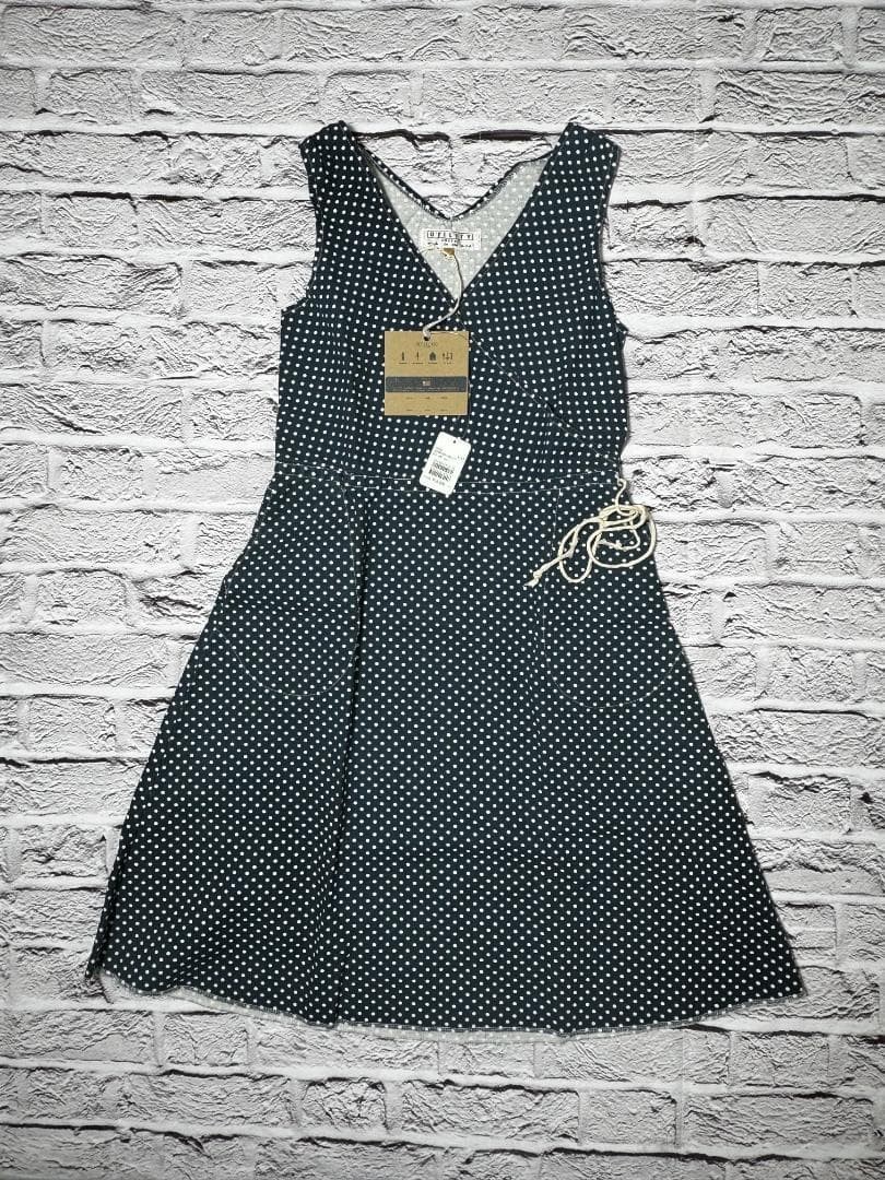 UTILITY canvas Polka-Dot Sleeveless Flare Wrap Dress　ｗ0326-0217-11-3