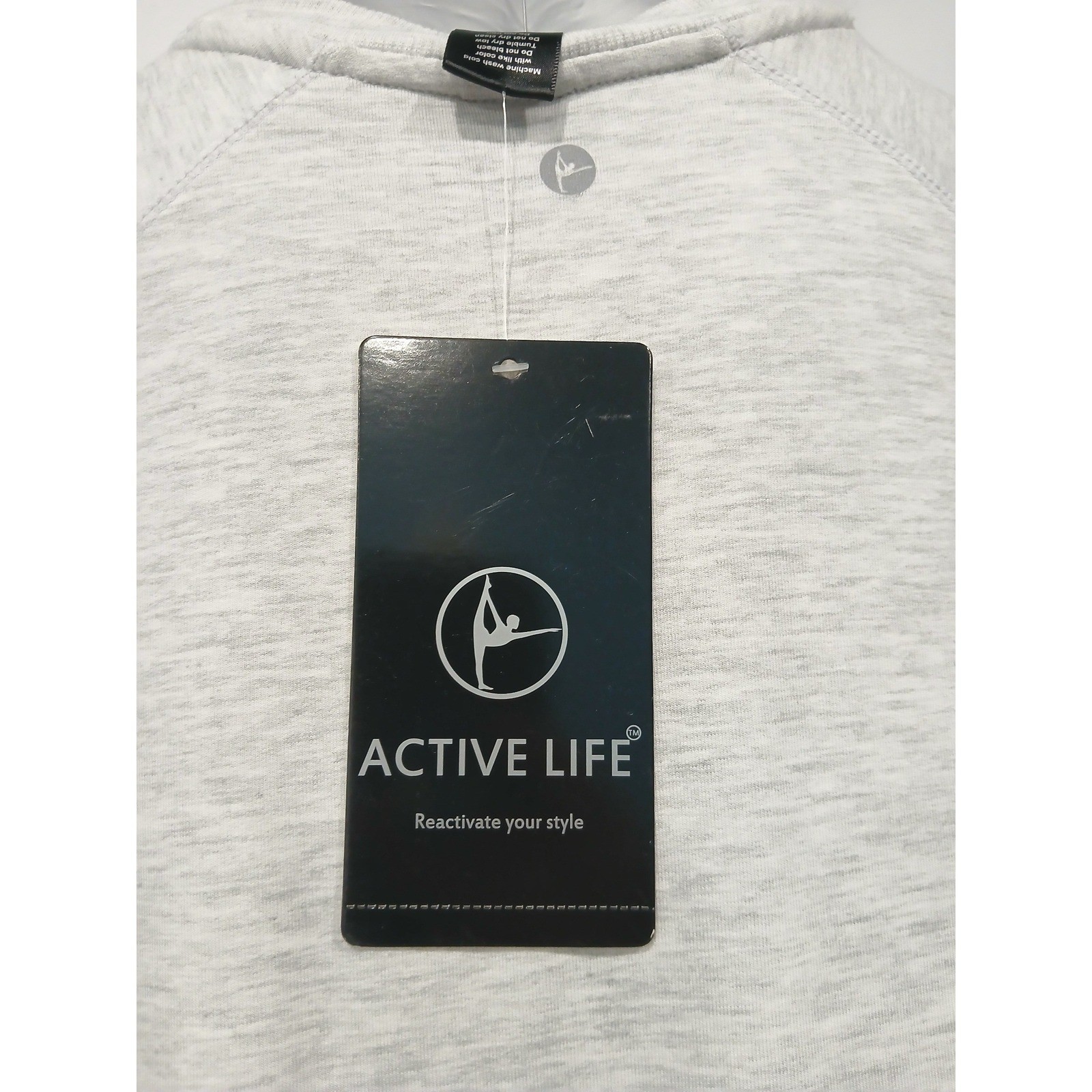 Active Heather Grey Buttery Soft Modal Asymmetrical Hem Sweatshirt Dress Med NWT