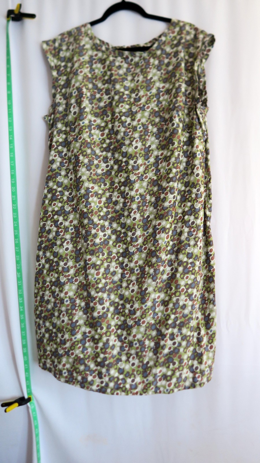 XL Dress tunic Olive Dots Casual comfy preowned hand designed NON-stretch