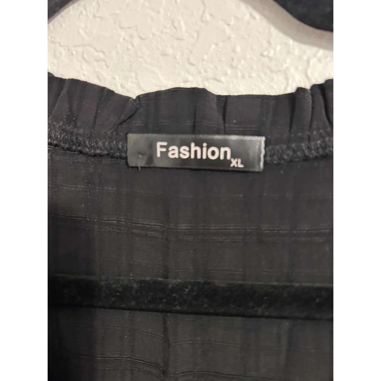 Black Grid Textured Tiered Maxi Dress XL Ruffle V-Neck Flutter Sleeve