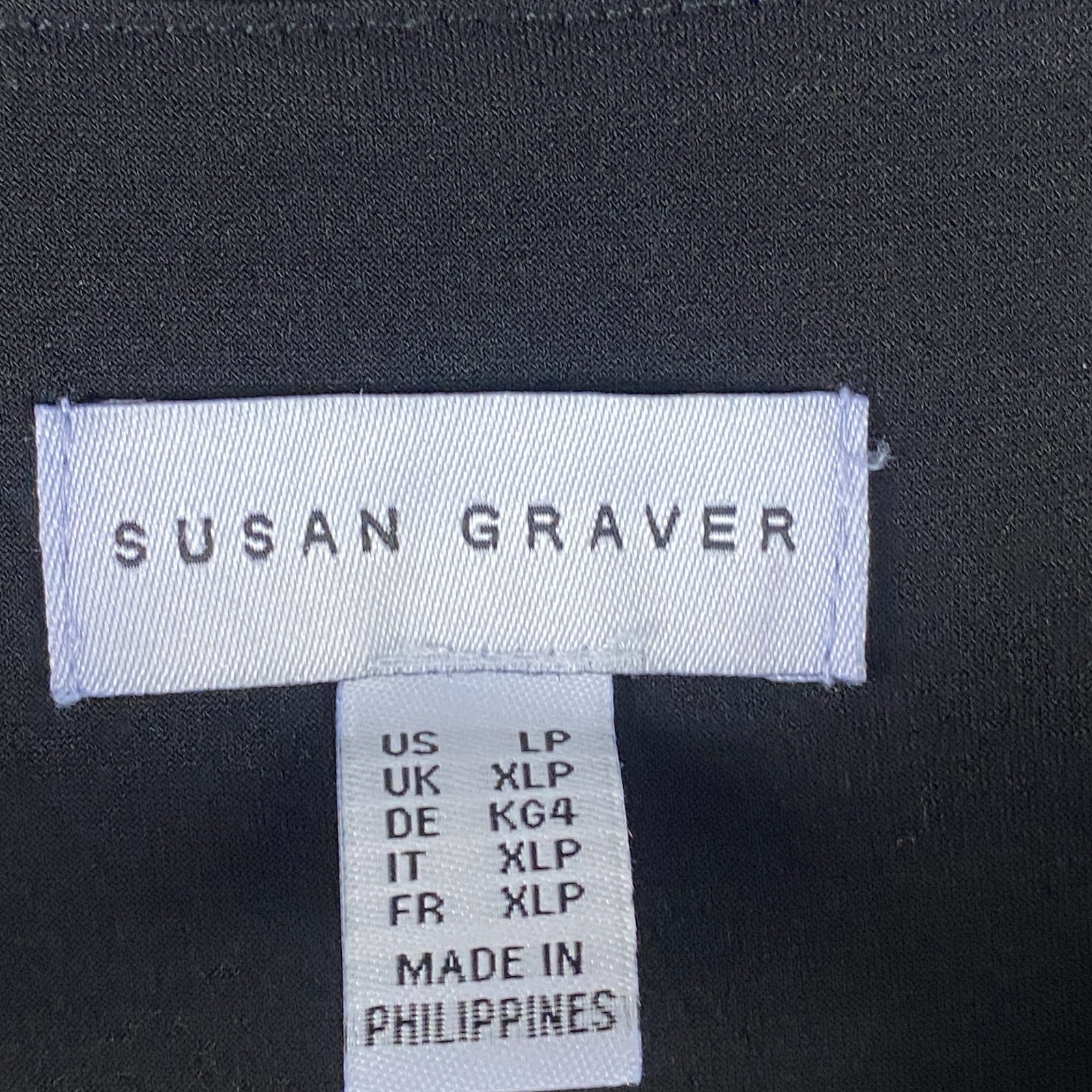 Susan Graver Liquid Knit Tiered Shift Dress Size Petite Large Black Sleeveless