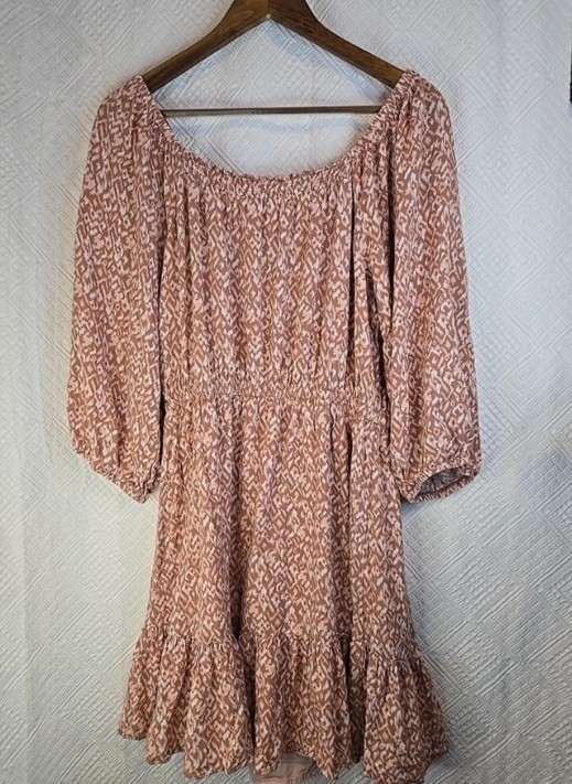 Gentle Fawn Stella Dusty Pink Patterned Dress Boho Peasant Cottage Core Western