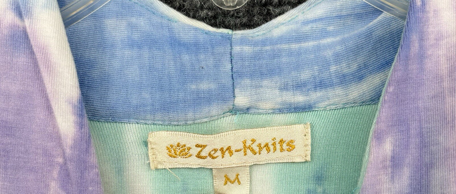 Zen Knits Tie Dye Dress Medium Boho Purple Green Blue Fairy Hippie Beachy