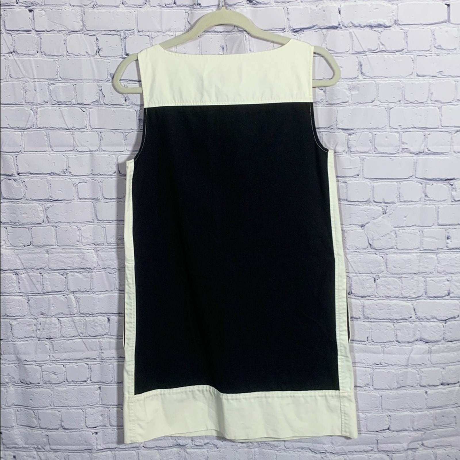 Tracy Feith for Target Womens Sleeveless Canvas Like Mini Dress Black Cream Sz M