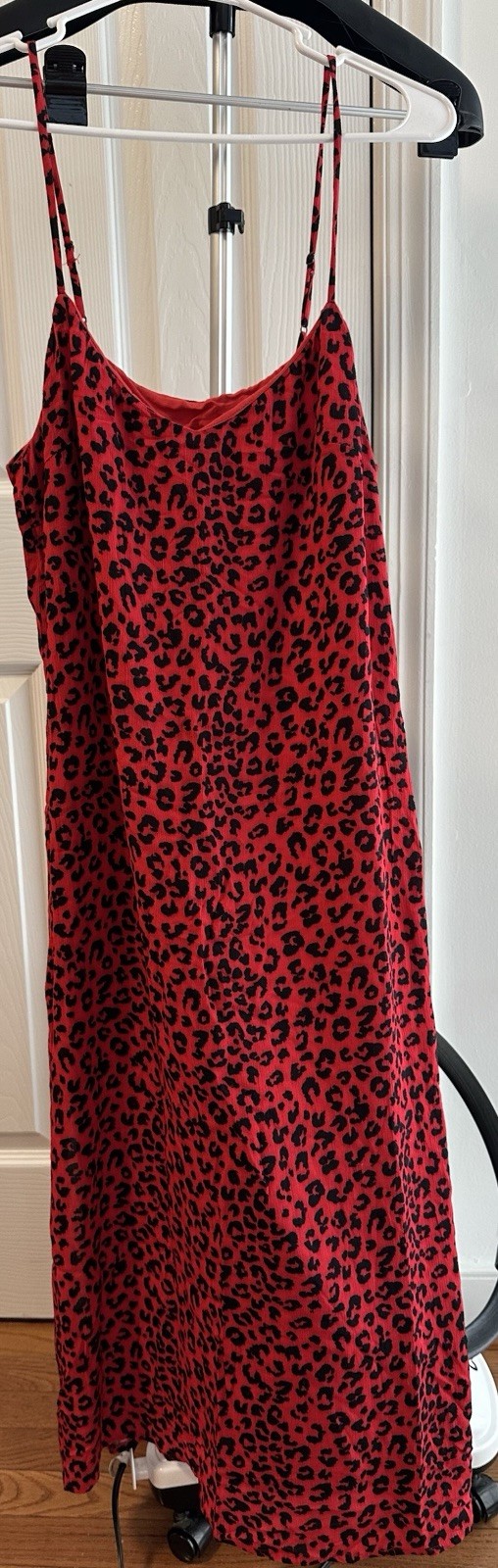 charlie holiday feline red leopard print midi dress