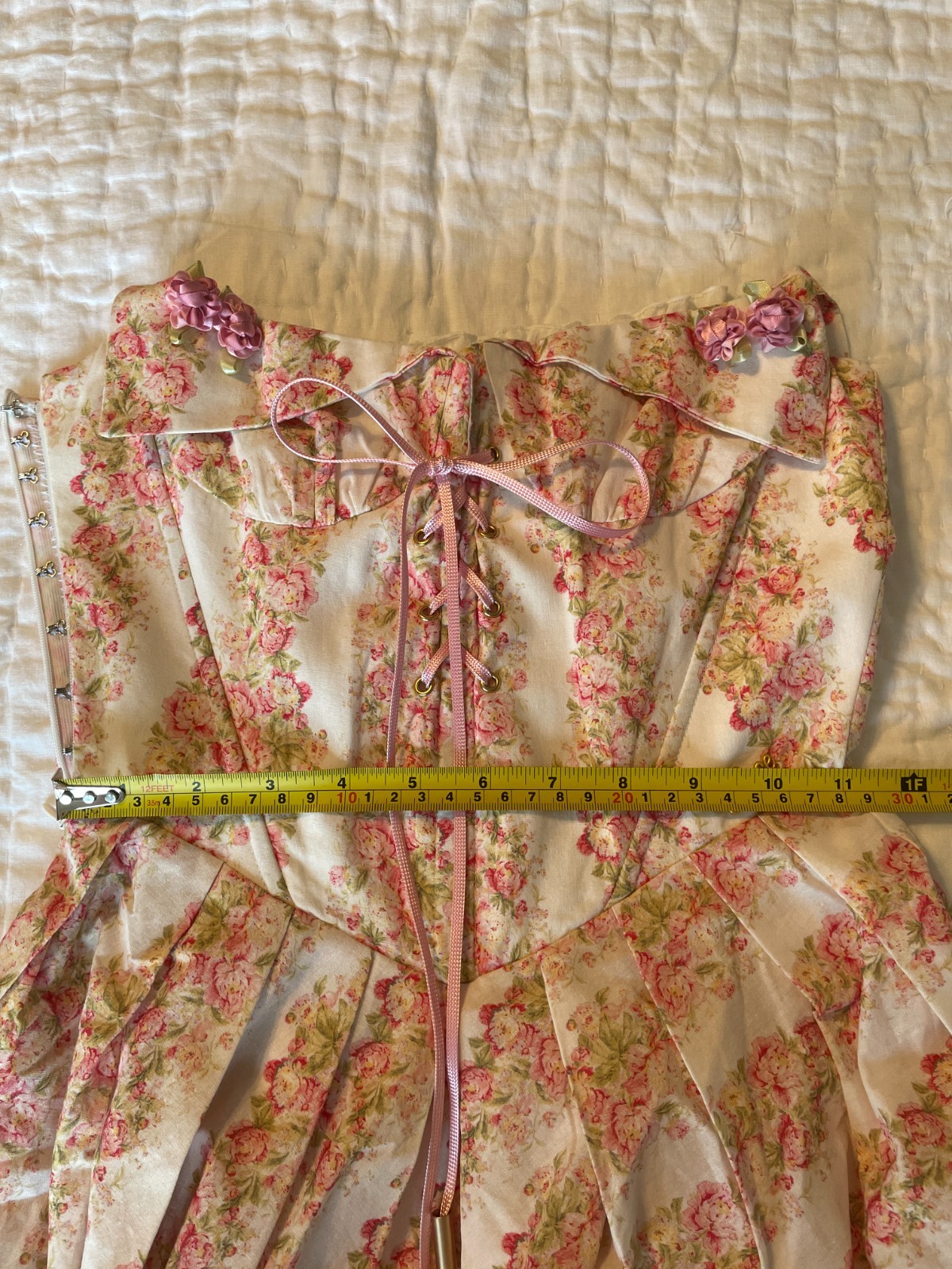 Lacemade Pink & White Floral Halter Top Sundress – Junior Size M
