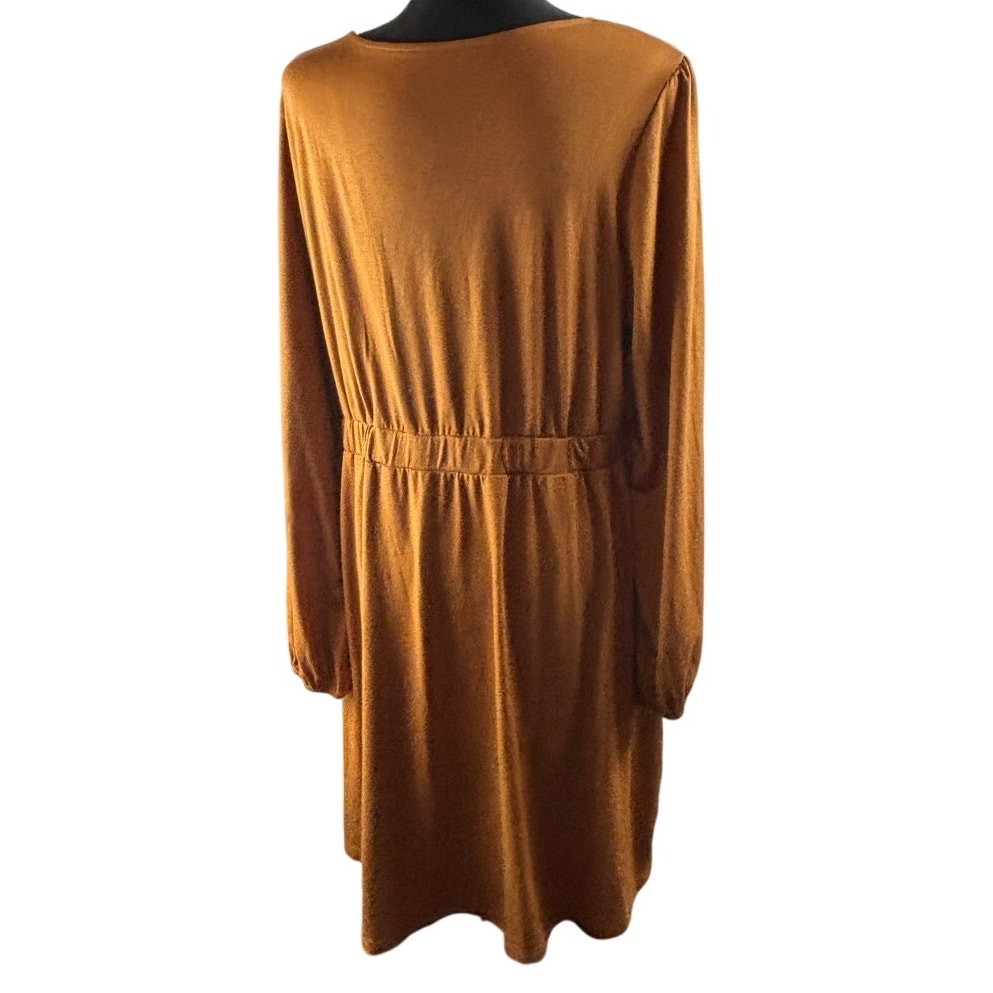 Ladies Long Sleeve Short Stretch Long Sleeve Blouson Dress Sz XL