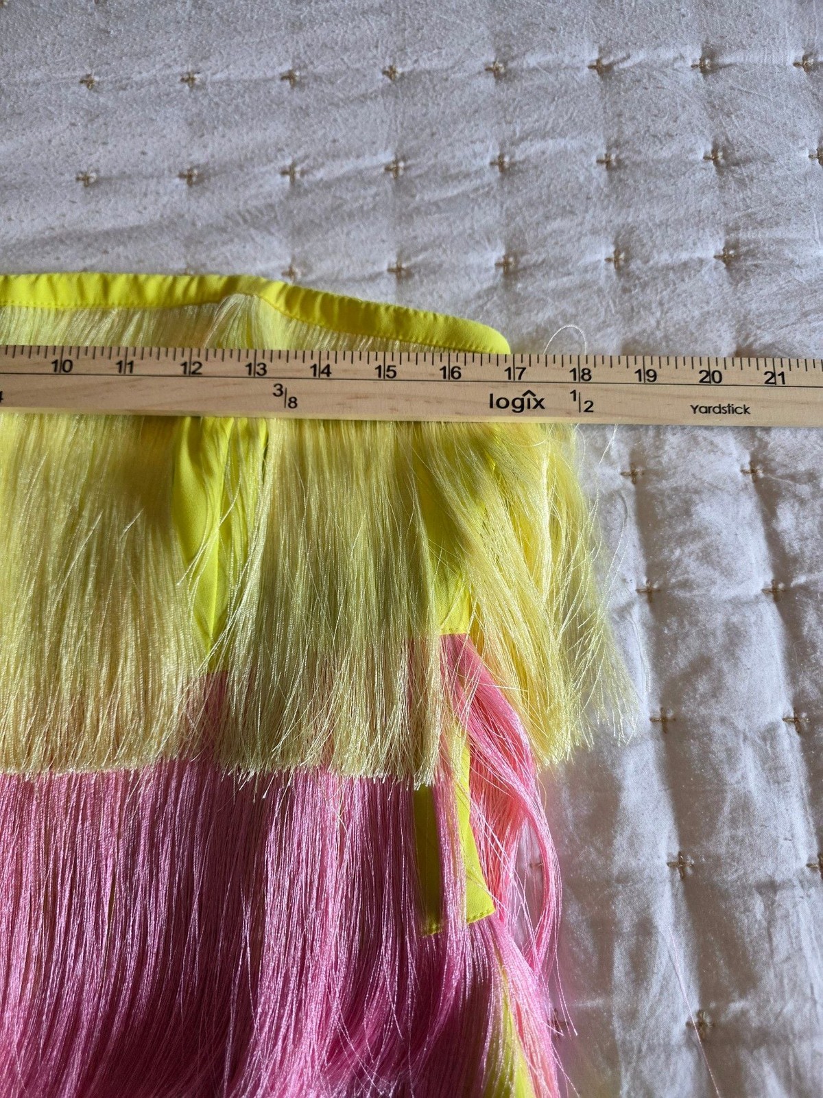 Milly Multi-Color Tiered Fringe Strapless Mini Dress