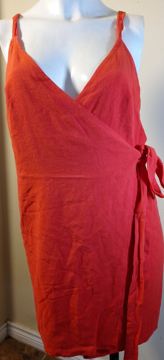 Audrey 3 PLUS 1 Rayon Sleeveless Mini Dress Women’s Size S back free suspenders.