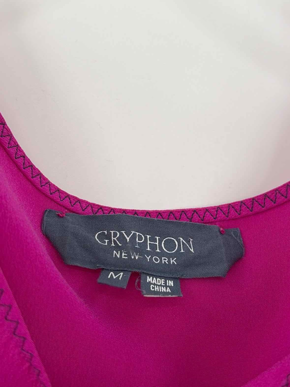 Pre-Owned Gryphon Pink Size Medium Knee Length Short Sleeve Dress
