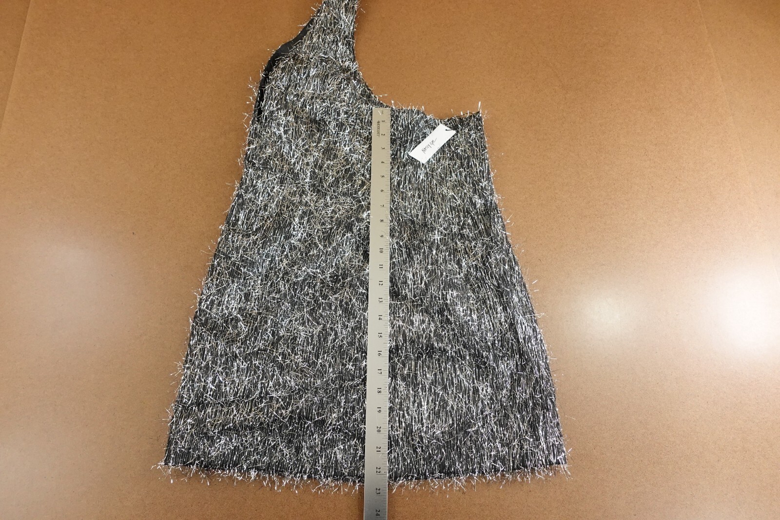 Nasty Gal Womens Size 8 Black Silver Tinsel Halter Neck Mini Dress NWT