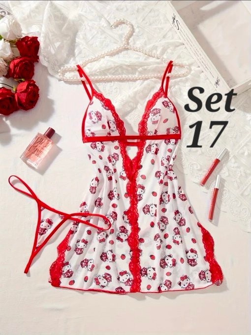 Women’s Hello Kitty Pajama Sets – 4 Different Styles