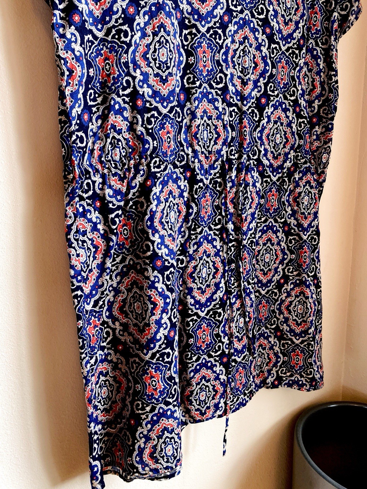 EUC JCrew S Cotton Tissue Tunic Top Dress Sheer Fabric Vneck Drawstring Waist