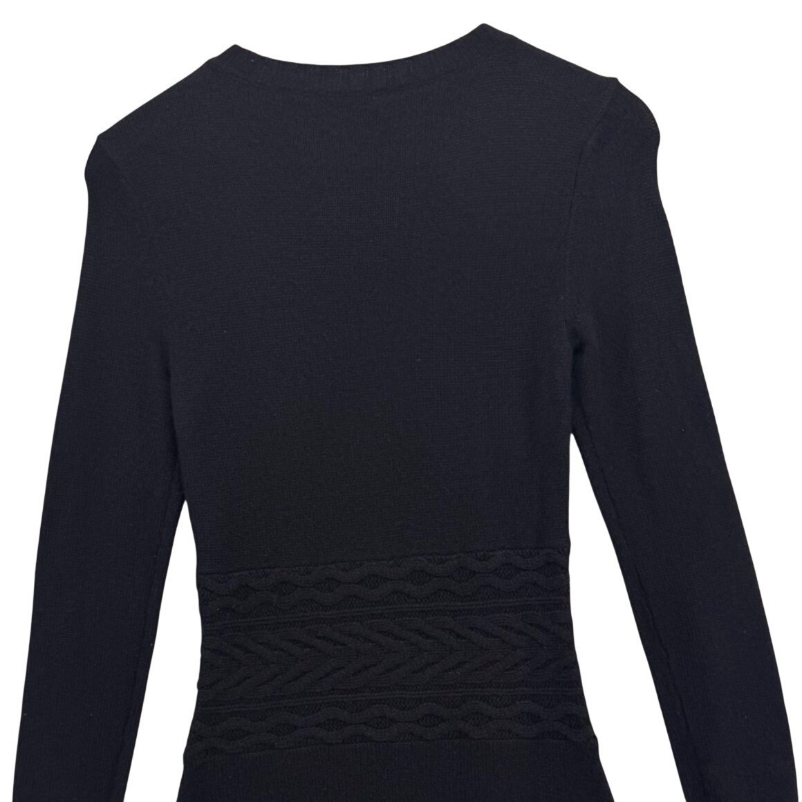 Black Saks Fifth Avenue Cashmere Sweater Dress Black Long Sleeve Knit Size XS