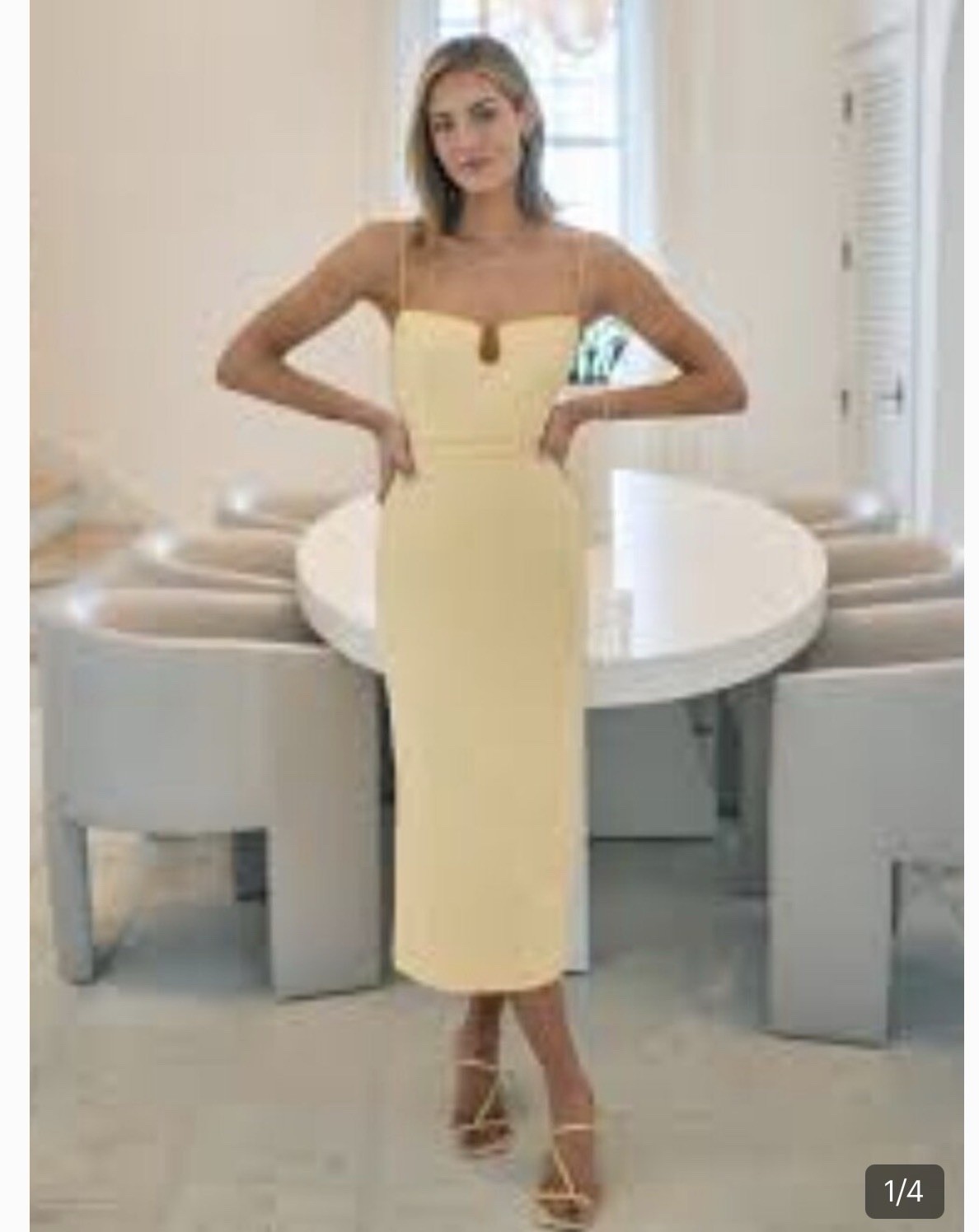 Antonio Milani X M.G. Yellow Kate Dress Midi 4
