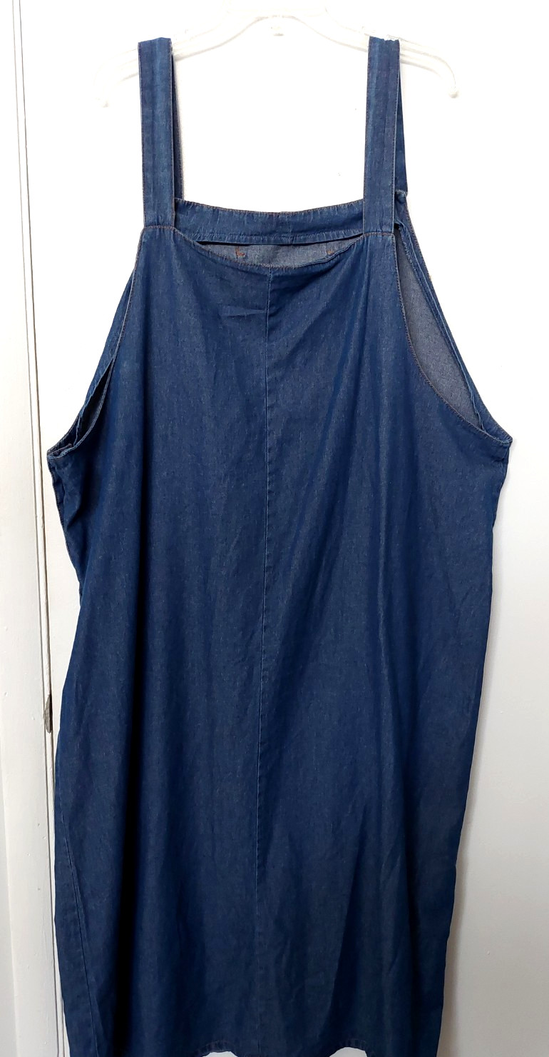 VTG White Stag Overall Dress Shift Jumper Denim Cotton Women’s Plus Sz 26