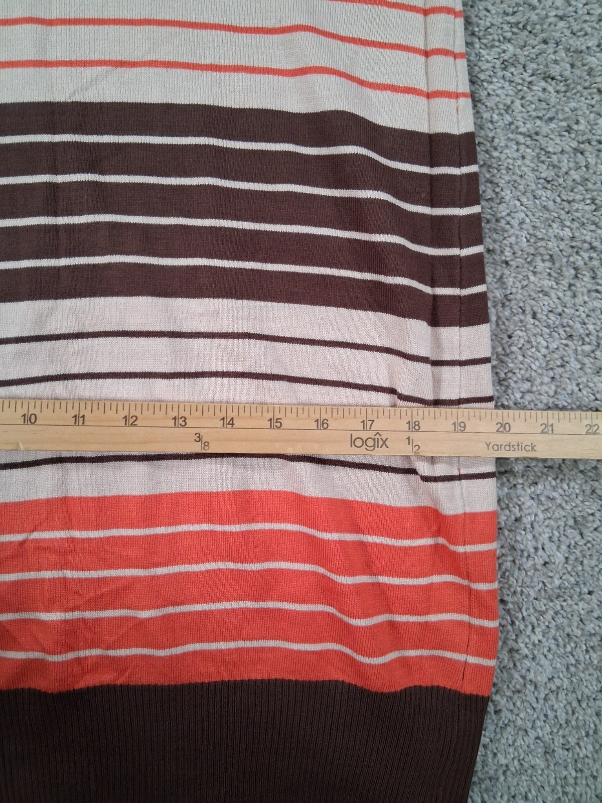 SayWhat 1X Womens Sweater Dress Rayon Blend Beige Stripe NWOT