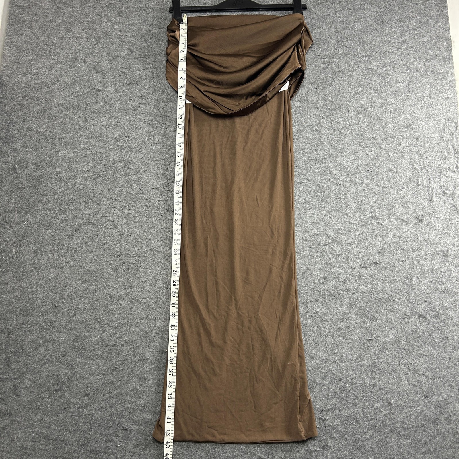 Wanderdoll Cole Dress Womens S Maxi Gown Drape Ruched Skirt & Top Set Brown