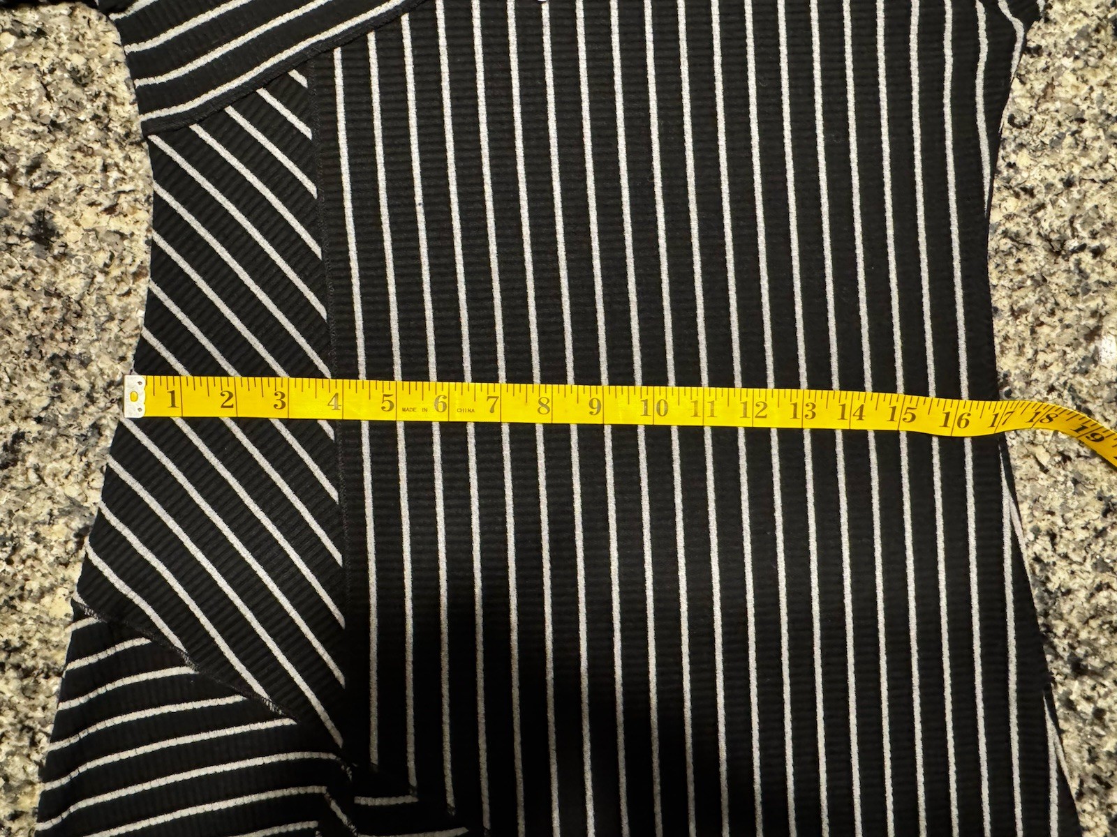 SOFT SURROUNDINGS Long Sleeve BLACK Cotton Blend Stretchy Striped Midi Dress S