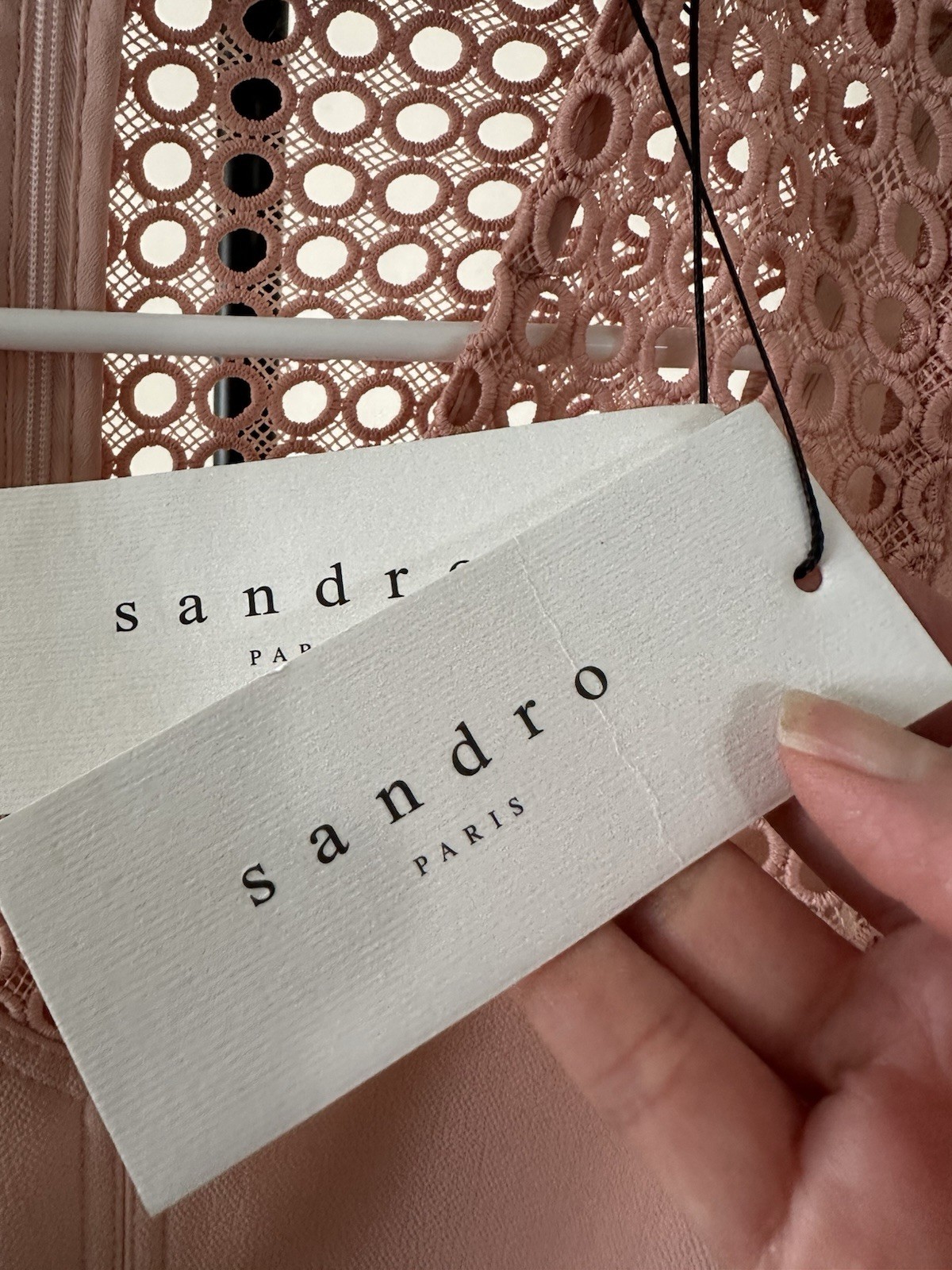 NWT SANDRO Paris Dress Size 2 Peach/Pink