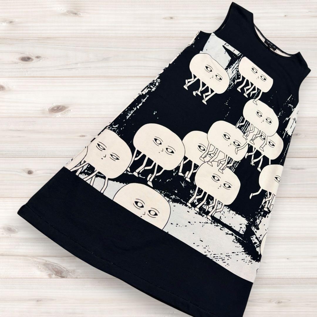 Agnes B. Dex Fernandez Allover Pattern Dress 100 Cotton 1S M Women Rare Agnes B.