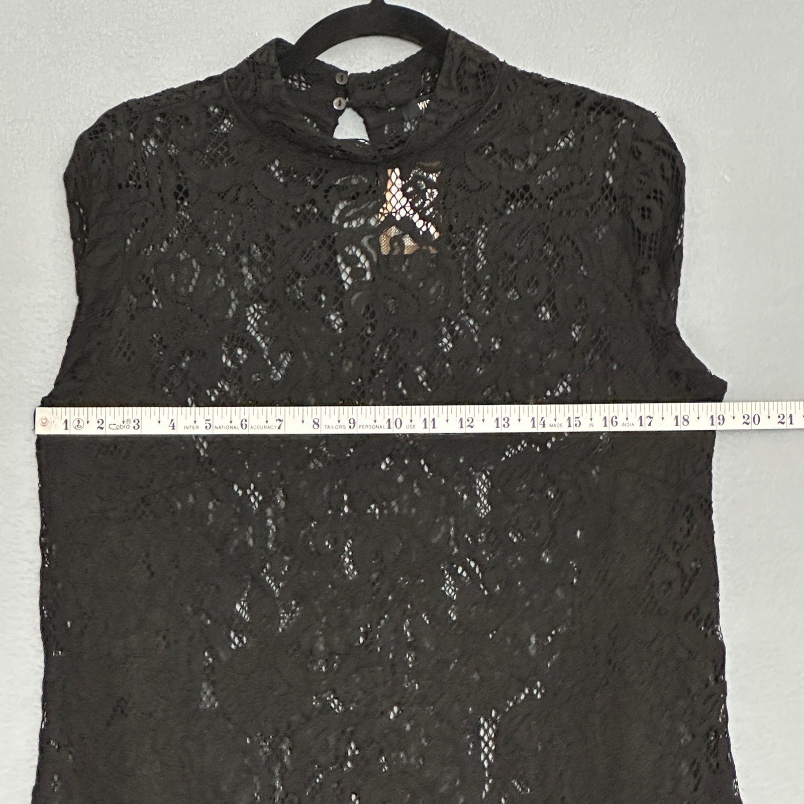 Gothic Dark Romantic Womens Dress S Black Crochet Lace Cocktail Whimsigoth LBD