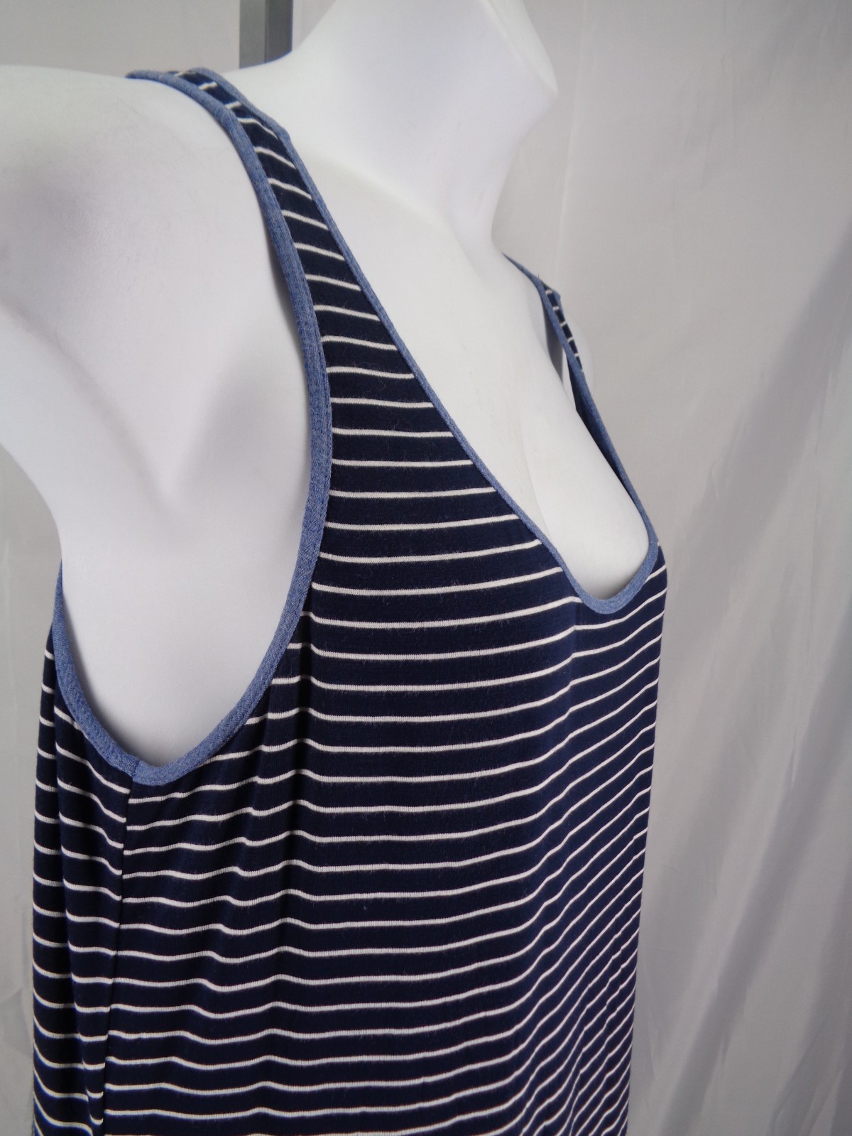 Eddie Bauer Stripe Solid Reversible Tank Dress Size XXL Tall T2XL New Defect