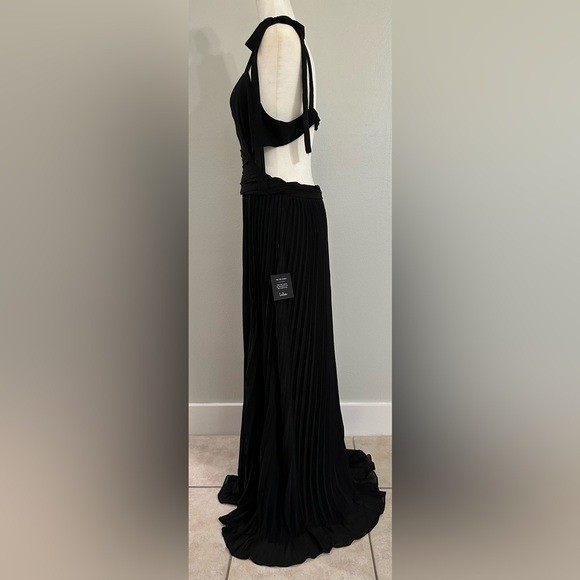 NWT Lulus Black Pleated Backless Maxi Dress – XL