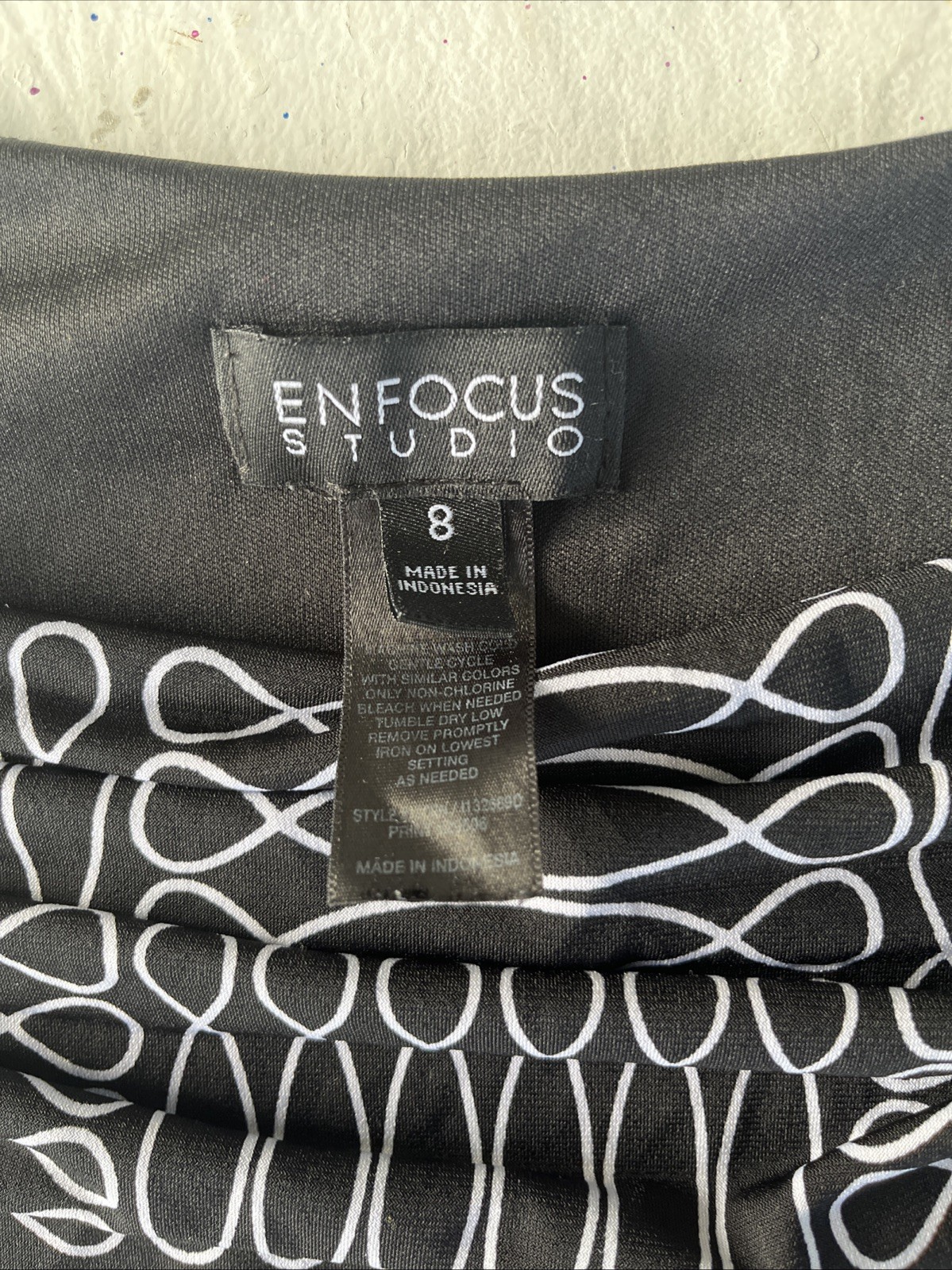 ENFOCUS STUDIO Ladies Lovely Black & White Fit & Flare Dress – Size 8