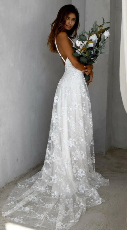 Womens Lace Sleeveless Backless Wedding Party Cocktail Prom Maxi Dress Ball Gown