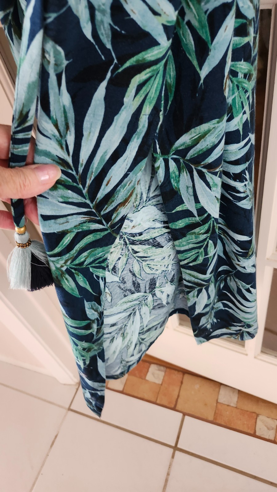 JJILL PALM PRINT DRESS, POCKETS, 3X, EXCELLENT!!