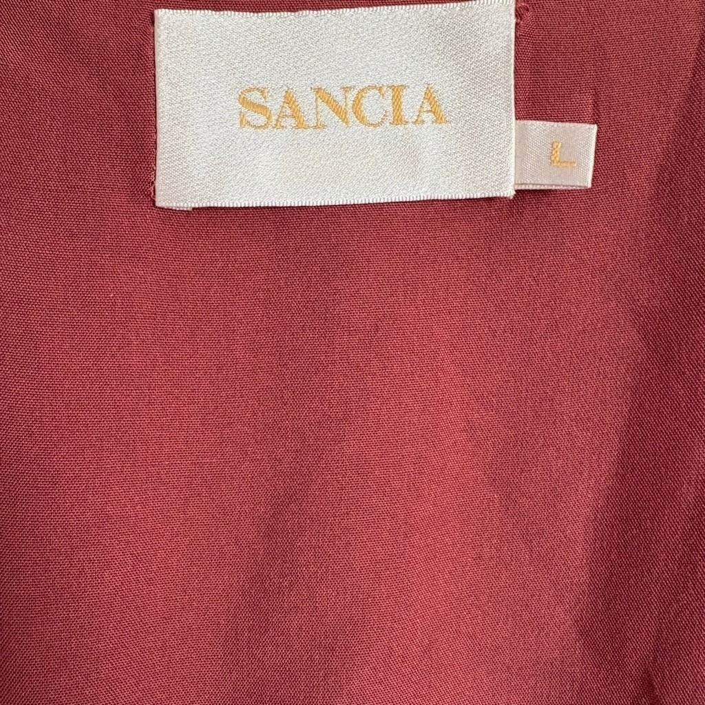 Sancia The Amalia Dress In Watermelon Large Puff Sleeve Button Front $249