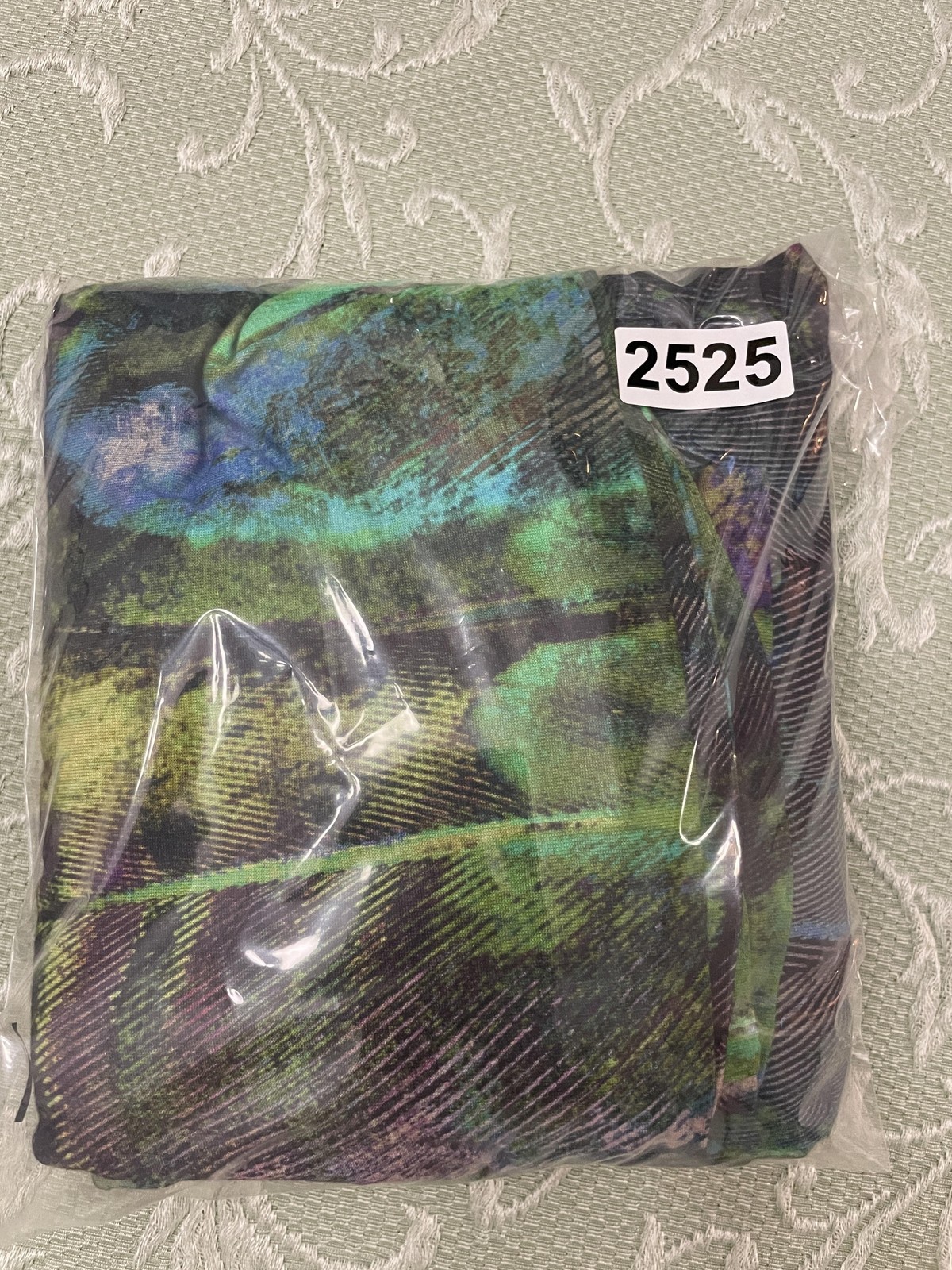 Cluny Dress Womens Large Multicolor Abstract Shift Long Sleeve Silk Modal Lined