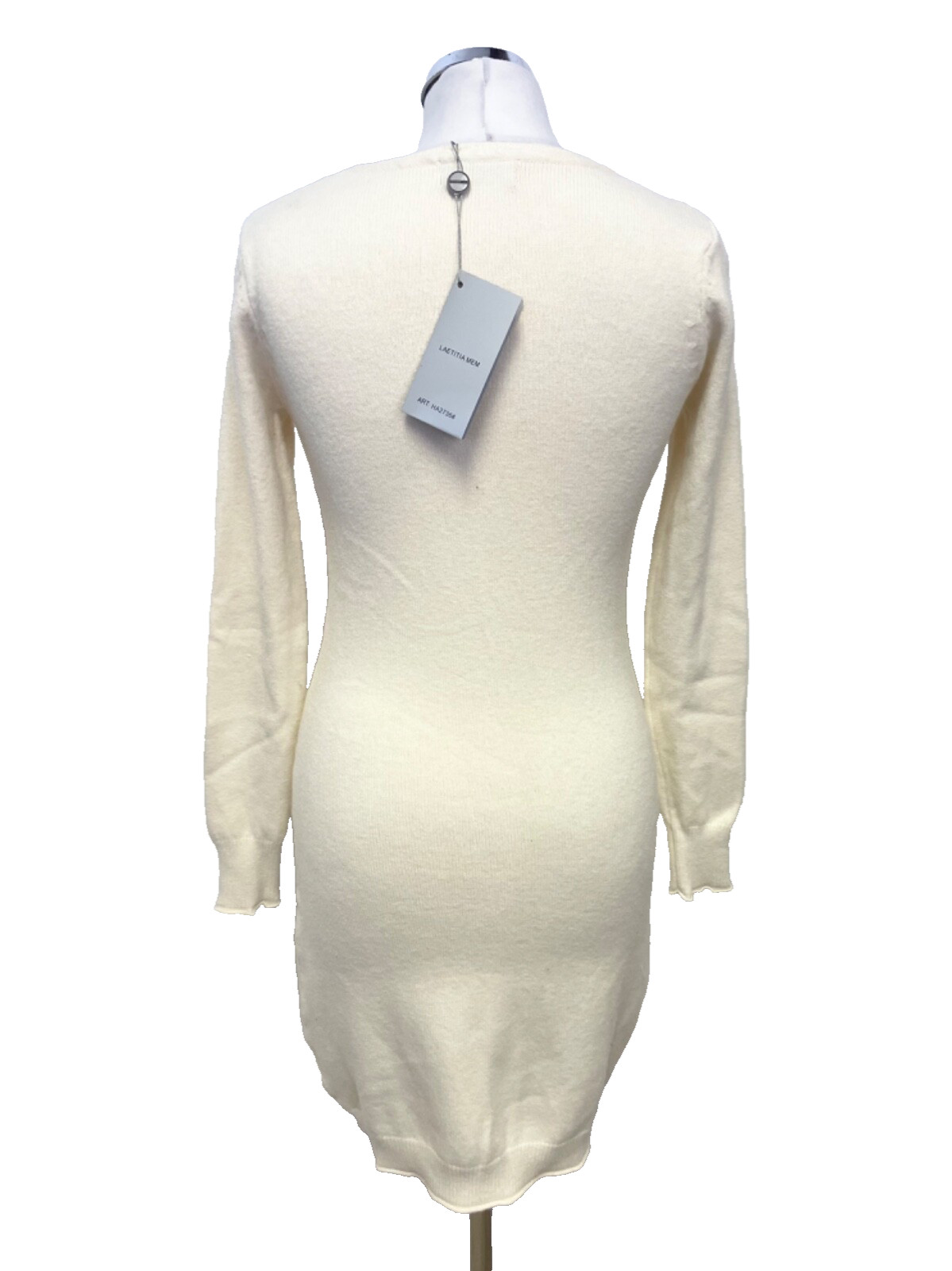 BNWT LAETITIA MEM IVORY ROUND NECK LONG SLEEVED JUMPER DRESS SIZE S