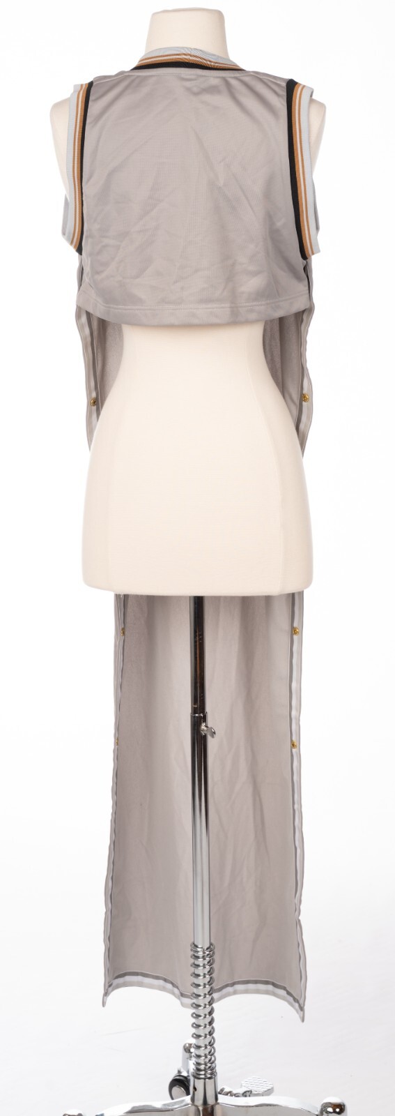 ASTRID ANDERSON Gray Lightweight Slim Fit Open Back Long Tank Dress S NWT