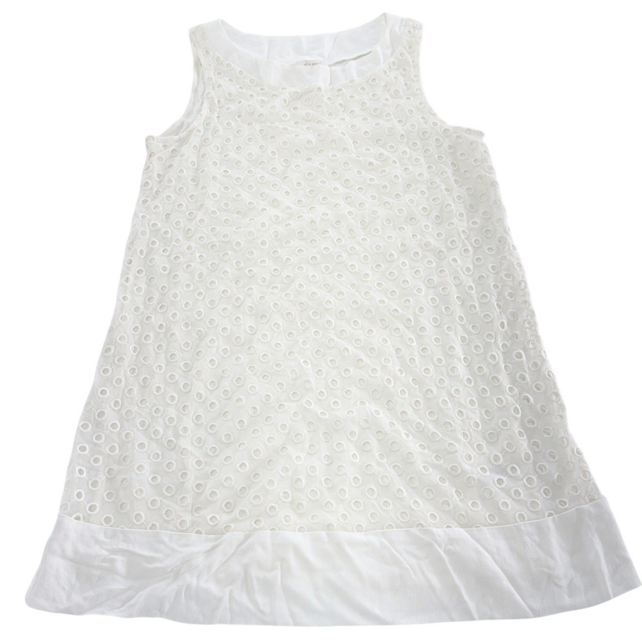 Ella Moss Dress Women Small White Cream Brigitte Eyelet Lace Shift Boho Summer