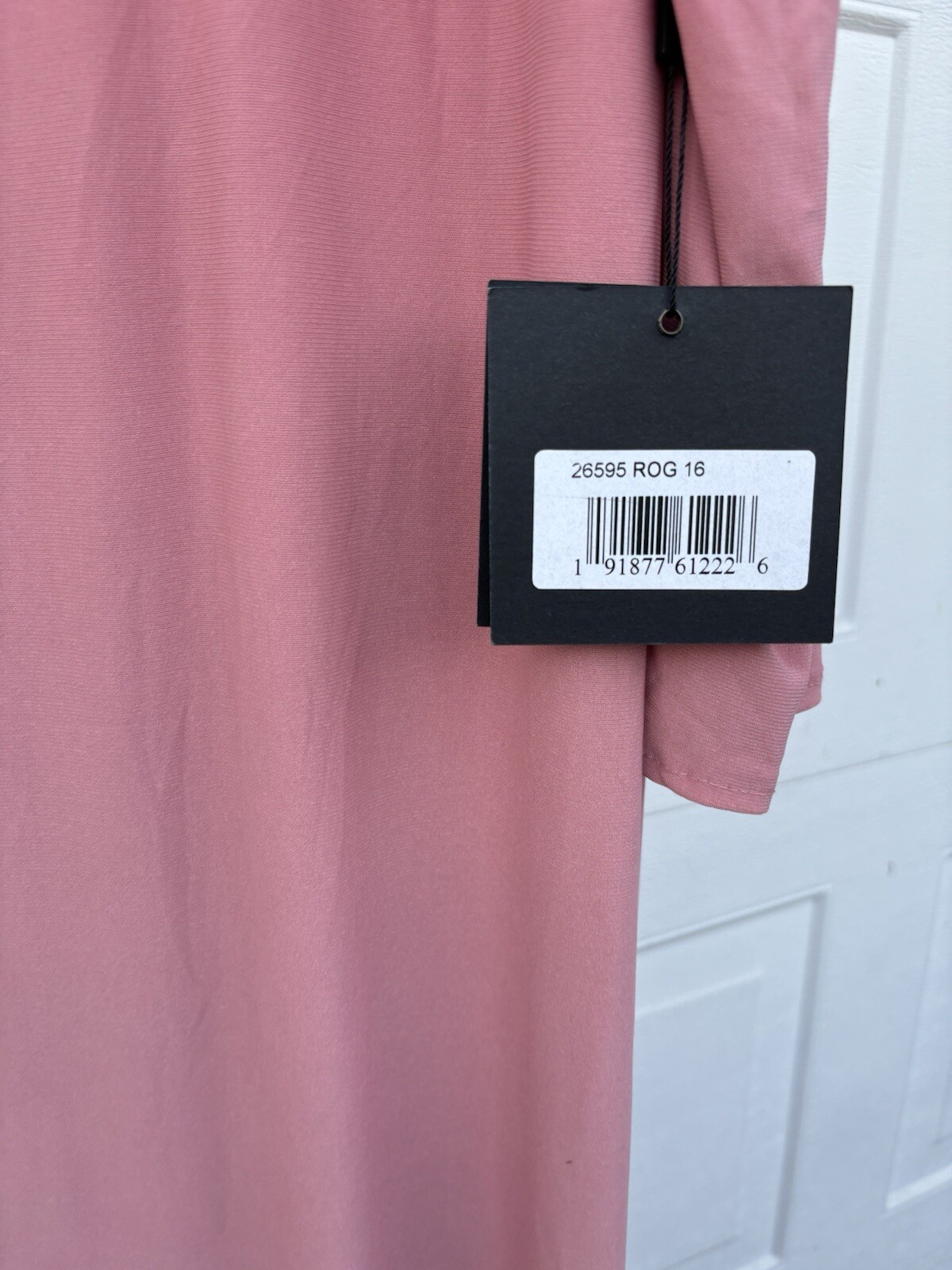 NWT Mac Duggal DROP SHOULDER LONG SLEEVE COLUMN GOWN 26595 Rose Gold 16