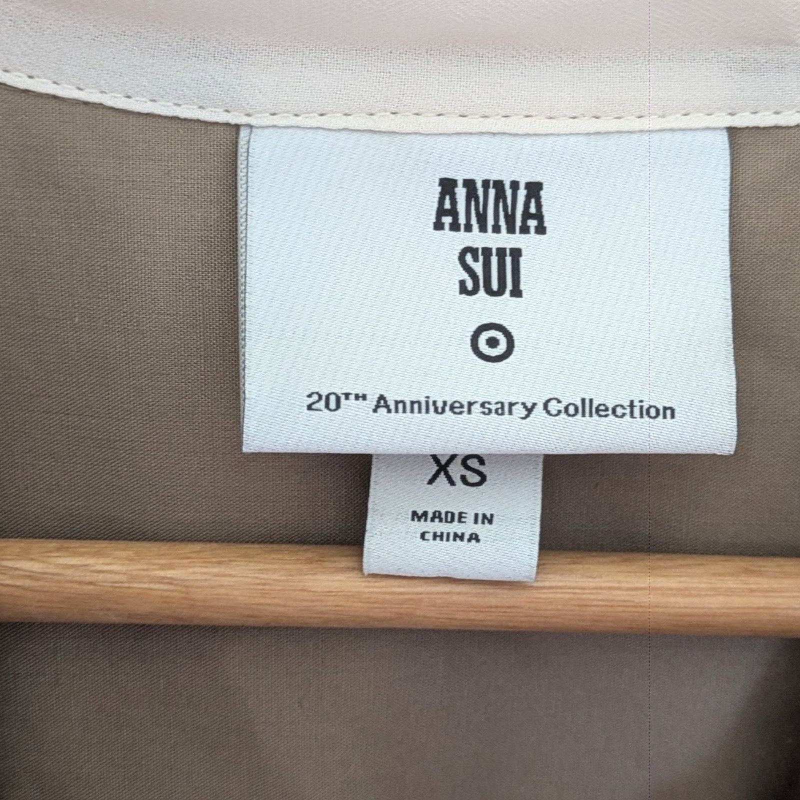 Anna Sui x Target Limited Edition Tan Babydoll Oversized Lace Long Sleeve Dress