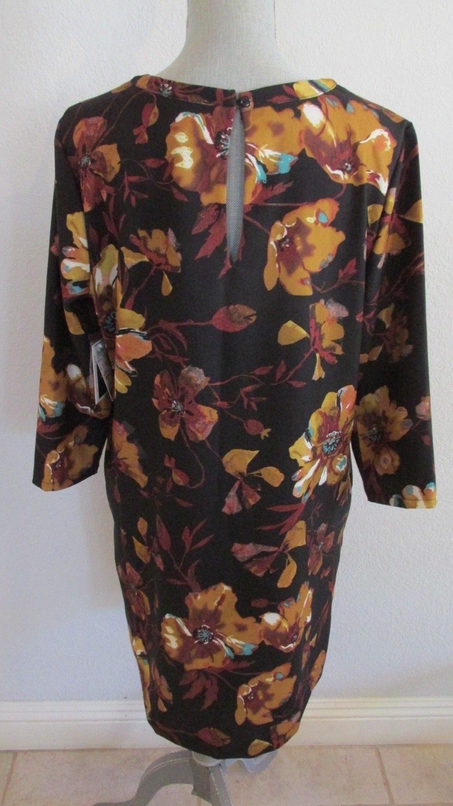 NWTD ECI NEW YORK M & L MULTI COLOR FLORAL A-LINE DRESS MSRP $98.00