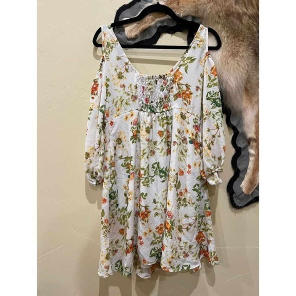 Alice in Wonderland Womens Small Cold Shoulder Dress Whimsy Forest Fairy Boho