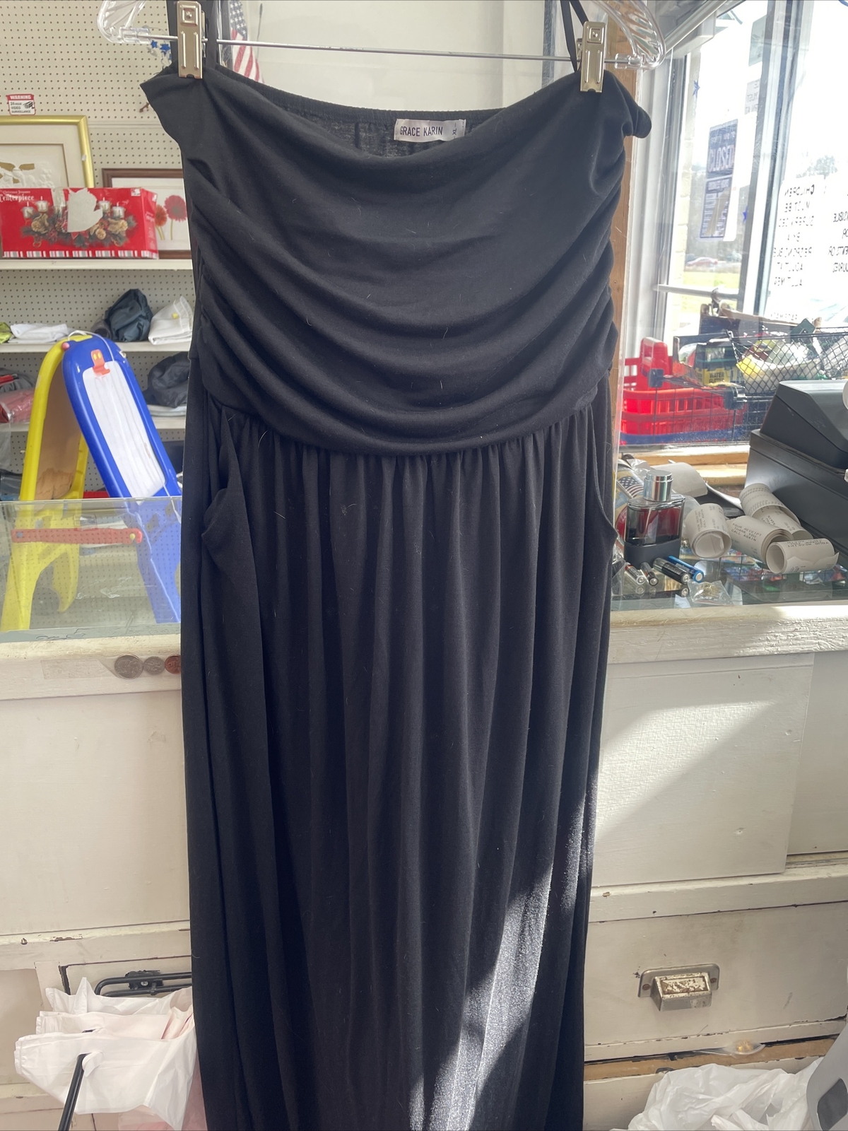 Grace Karin womens dress sz XL 49 inches long W/ Pockets