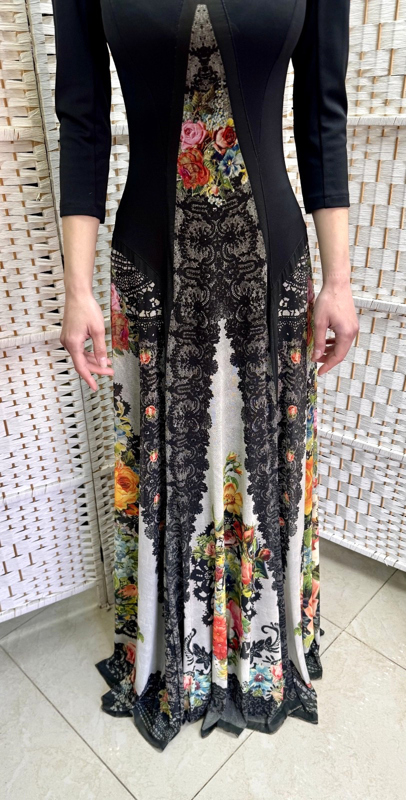 Michal Negrin Elegant Full length Floral Dress Size – 36 – NWT #2#