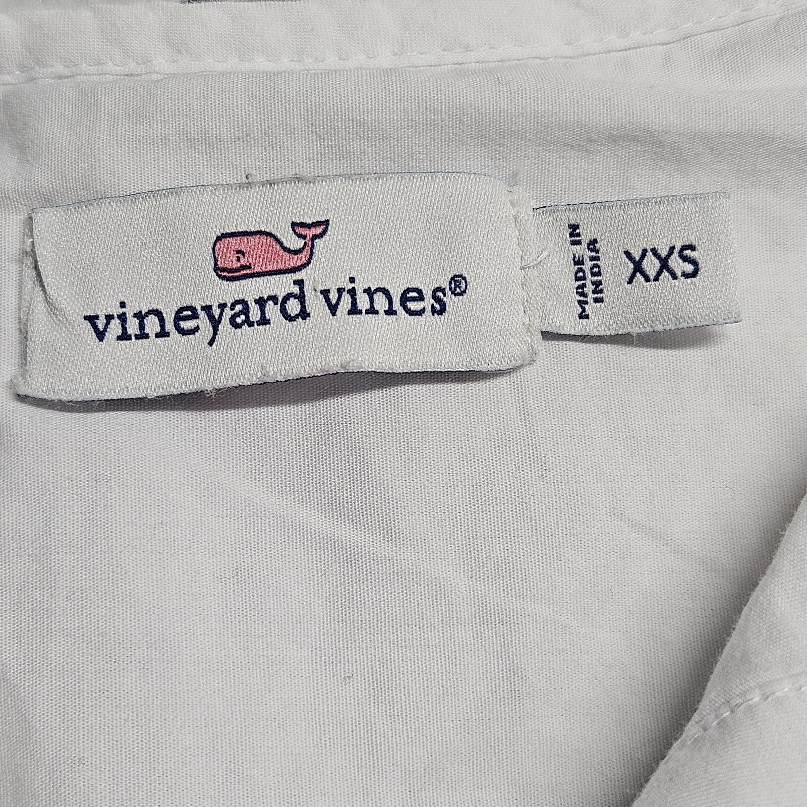 Vineyard Vines White Cotton Eyelet Dress Tiered Boho Resort Women XXS Flattering