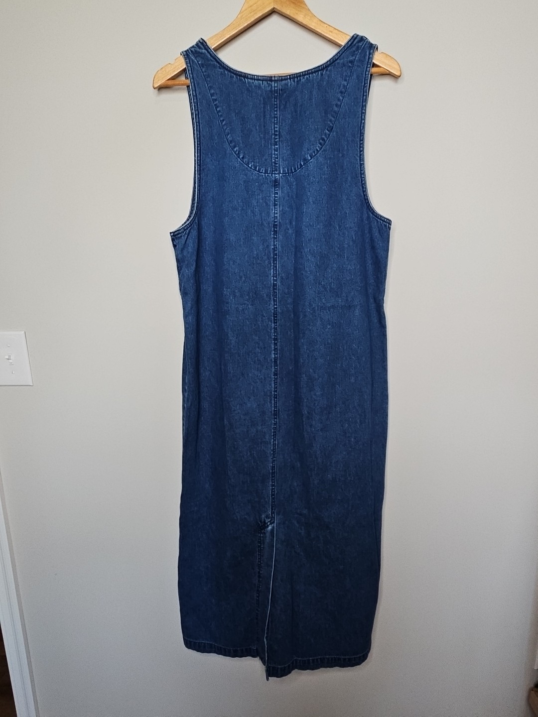 Bobble Brooks Blue Jumper Dress M Snowman Embroidered Button Granniecore Modest