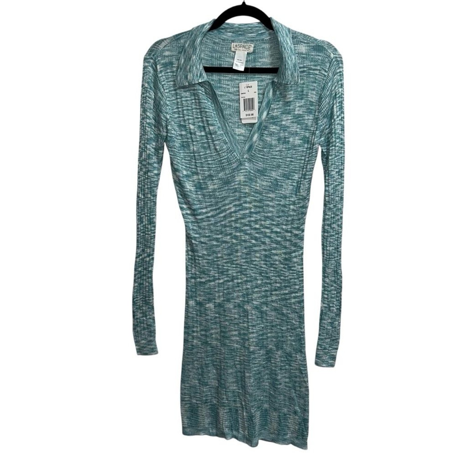NEW NWT L*SPACE Aria Mini Dress In Poolside Blue SIZE L MSRP $132