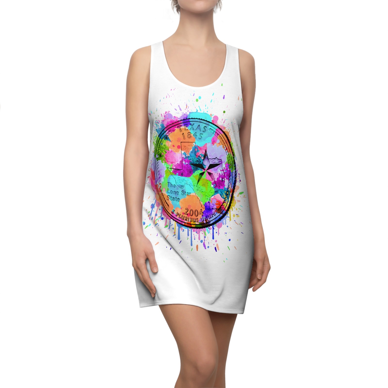 Texas Racerback White Dress | TX Dress, Party Outfit, Coins, Texans, Dallas Gift