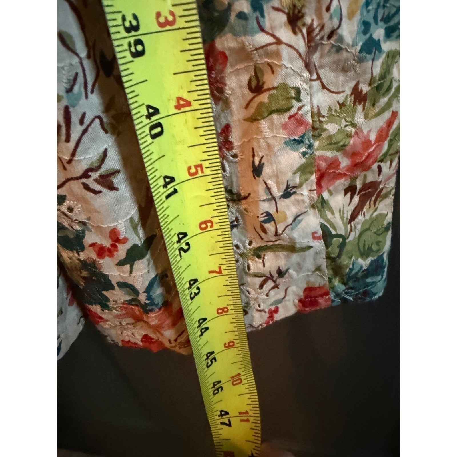 Uncle Frank Floral Eyelet Tiered Midi Dress Puff Sleeve Boho Cottagecore Medium